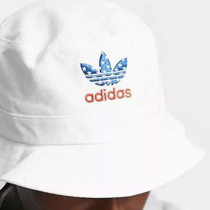 Adidas Americana Bucket Hat Men's Adidas Originals Americana Logo Hat - White